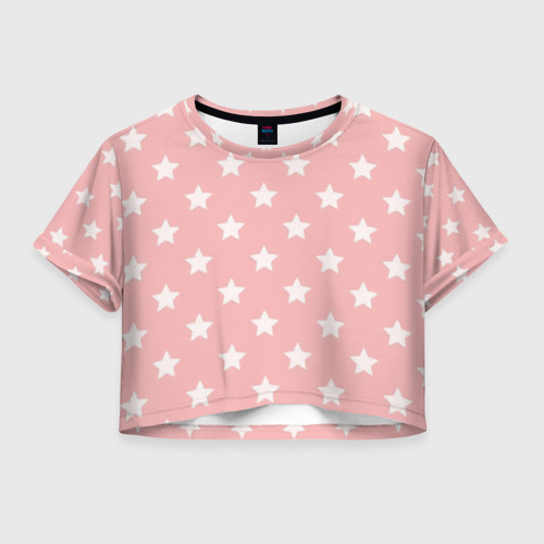 Женская футболка Crop-top 3D Звёзды, цвет 3D печать