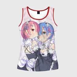 Женская майка 3D Re:Zero, Рам и Рем