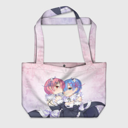 Пляжная сумка 3D Re:Zero, Рам и Рем