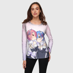 Женский лонгслив 3D Re:Zero, Рам и Рем - фото 2