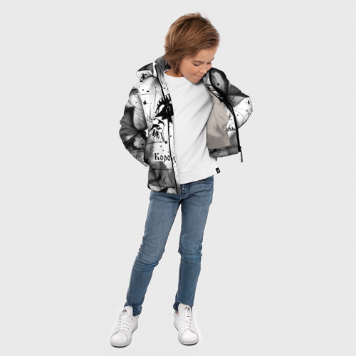 Зимняя куртка для мальчиков 3D Король и Шут, цвет светло-серый - фото 5