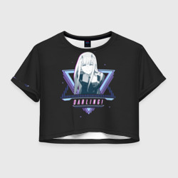 Женская футболка Crop-top 3D Darling Zero Two star