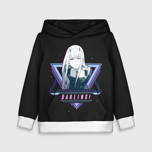 Детская толстовка 3D Darling Zero Two star, цвет белый