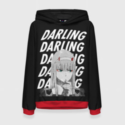 Женская толстовка 3D Daling Zero Two monochrome