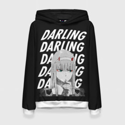 Женская толстовка 3D Daling Zero Two monochrome