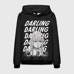 Мужская толстовка 3D Daling Zero Two monochrome