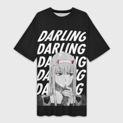 Платье-футболка 3D Daling Zero Two monochrome
