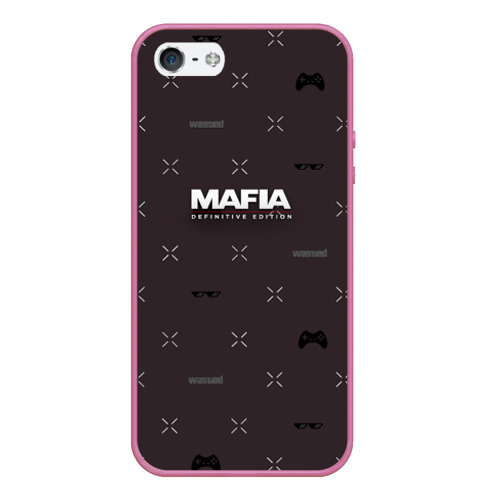 Чехол для iPhone 5/5S матовый Mafia Definitive Edition, цвет малиновый