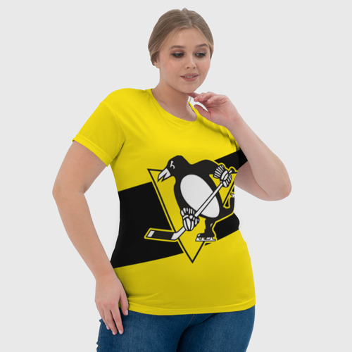 Женская футболка 3D Питтсбург Пингвинз, цвет 3D печать - фото 6
