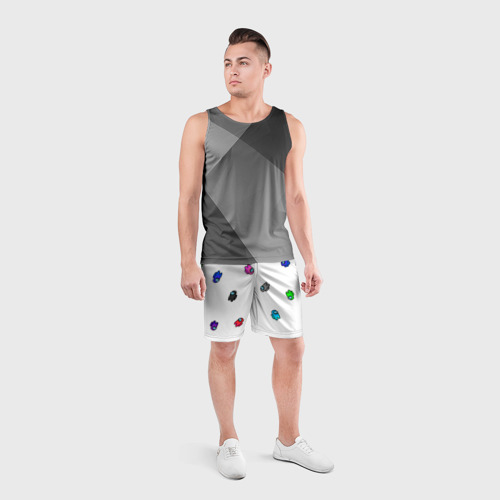 Мужские шорты спортивные Among Us, цвет 3D печать - фото 4