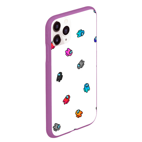 Чехол для iPhone 11 Pro Max матовый Among Us, цвет фиолетовый - фото 3
