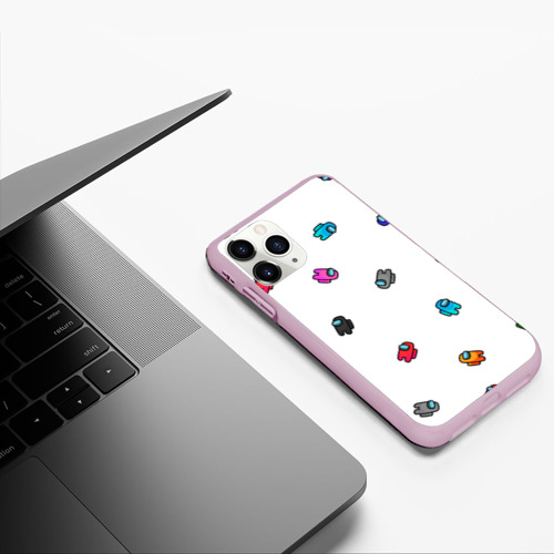 Чехол для iPhone 11 Pro матовый Among Us, цвет розовый - фото 5