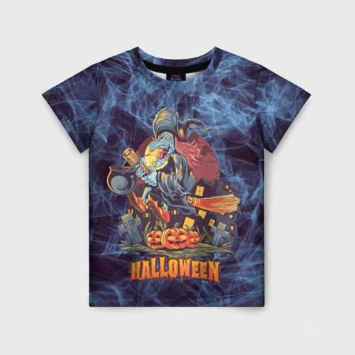 Детская футболка 3D с принтом Ведьмачка, вид спереди #2
