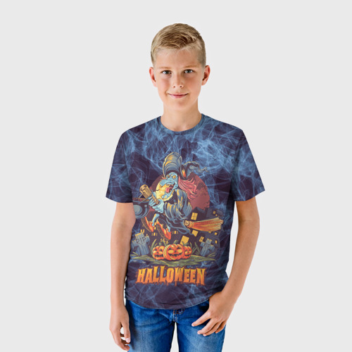 Детская футболка 3D с принтом Ведьмачка, фото на моделе #1