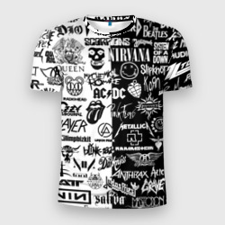 Спортивная футболка 3D Эмблемы рок групп (Мужская)