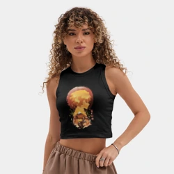 Женская укороченная майка-топ хлопок Zenitsu Зеницу - фото 2