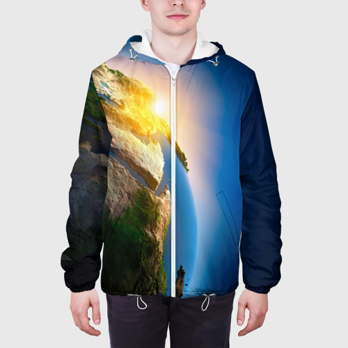 Мужская куртка 3D Планета Земля, цвет 3D печать - фото 4