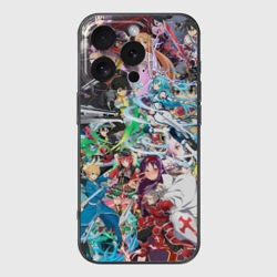 Чехол для iPhone 16 Pro силиконовый с защитой камеры Sword Art Online