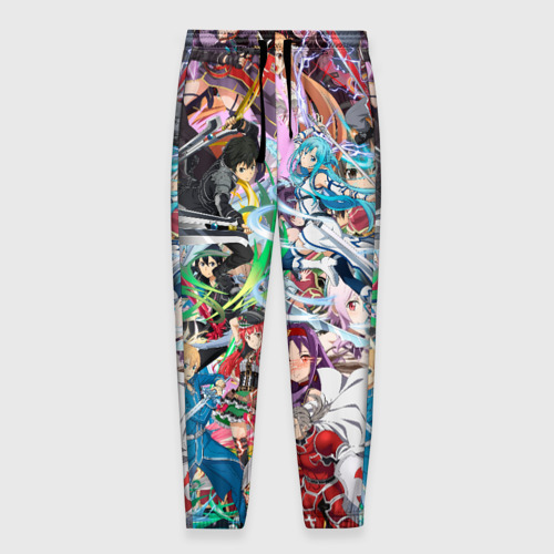 Мужские брюки 3D с принтом Sword Art Online, вид спереди #2