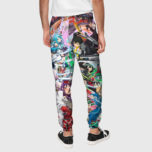 Мужские брюки 3D с принтом Sword Art Online, вид сзади #2
