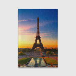 Обложка для паспорта матовая кожа Эйфелева башня