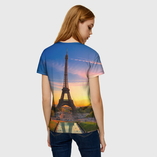 Женская футболка 3D Эйфелева башня, цвет 3D печать - фото 4