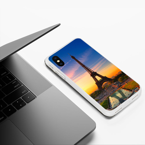 Чехол для iPhone XS Max матовый Эйфелева башня - фото 5
