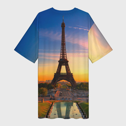 Платье-футболка 3D Эйфелева башня, цвет 3D печать - фото 2
