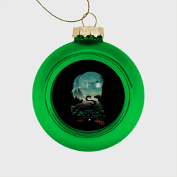 Ёлочный шар стеклянный/пластиковый Дракон Хаку на фоне дворца