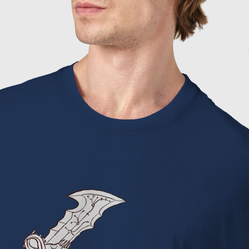 Мужская футболка хлопок God of war , цвет темно-синий - фото 6