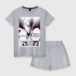 Женская пижама с шортиками хлопок Секрет тренировок Сайтамы