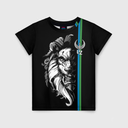 Узбекистан - суровый лев – Детская футболка 3D с принтом купить со скидкой в -33%