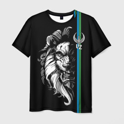 Узбекистан - суровый лев – Мужская футболка 3D с принтом купить со скидкой в -26%