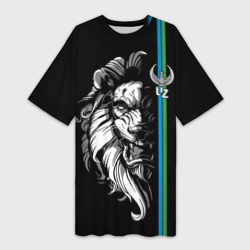 Узбекистан - суровый лев – Платье-футболка 3D с принтом купить