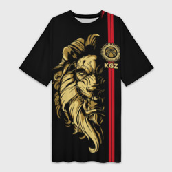 Киргизия - золотой лев – Платье-футболка 3D с принтом купить