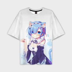 Мужская футболка oversize 3D Re:Zero, Рем