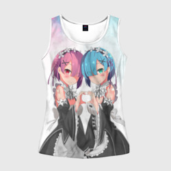 Женская майка 3D Re:Zero, Рам и Рем