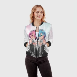 Женский бомбер 3D Re:Zero, Рам и Рем - фото 2