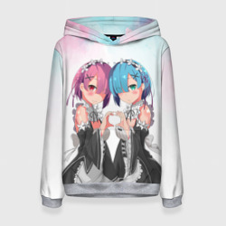 Женская толстовка 3D Re:Zero, Рам и Рем