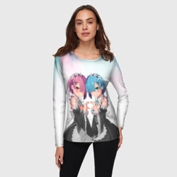 Женский лонгслив 3D Re:Zero, Рам и Рем - фото 2