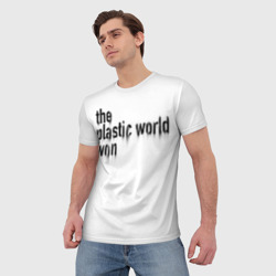 Мужская футболка 3D Пластмассовый мир победил - фото 2
