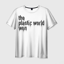 Мужская футболка 3D Пластмассовый мир победил