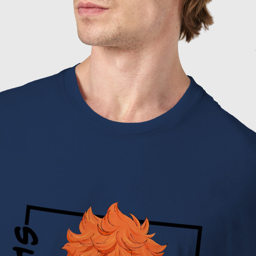 Мужская футболка хлопок Хината Шое . Волейбол!!, цвет темно-синий - фото 6