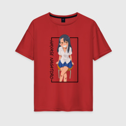 Женская футболка хлопок Oversize Хаясэ Нагаторо Hayase Nagatoro