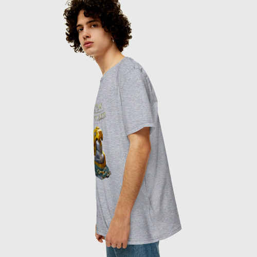 Мужская футболка хлопок Oversize с принтом SoT VotA Totem, вид сбоку #3