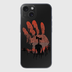 Чехол для iPhone 15 силиконовый с защитой камеры Сиреноголовый