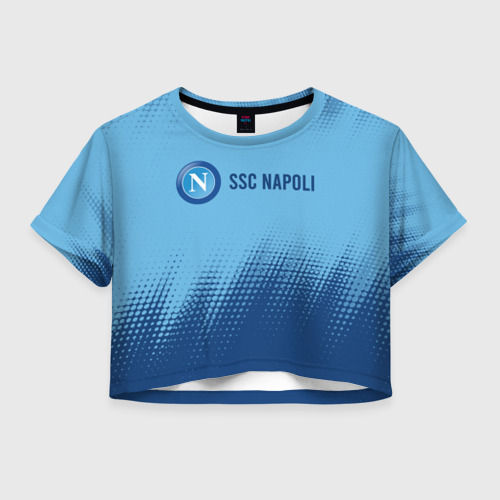 Женская футболка Crop-top 3D SSC NAPOLI / Наполи, цвет 3D печать