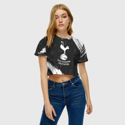 Женская футболка Crop-top 3D Tottenham Hotspur Тоттенхэм - фото 2