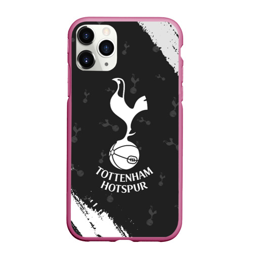 Чехол для iPhone 11 Pro Max матовый Tottenham Hotspur Тоттенхэм, цвет малиновый