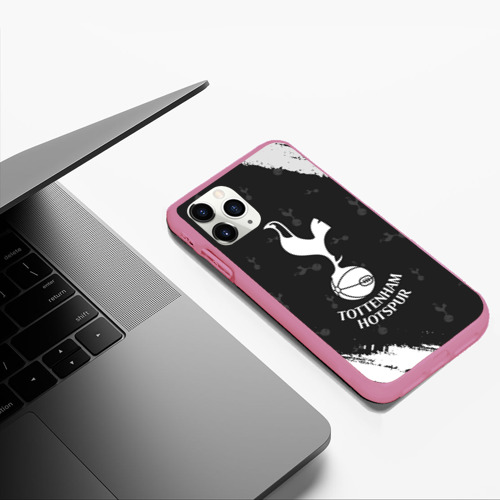 Чехол для iPhone 11 Pro Max матовый Tottenham Hotspur Тоттенхэм, цвет малиновый - фото 5